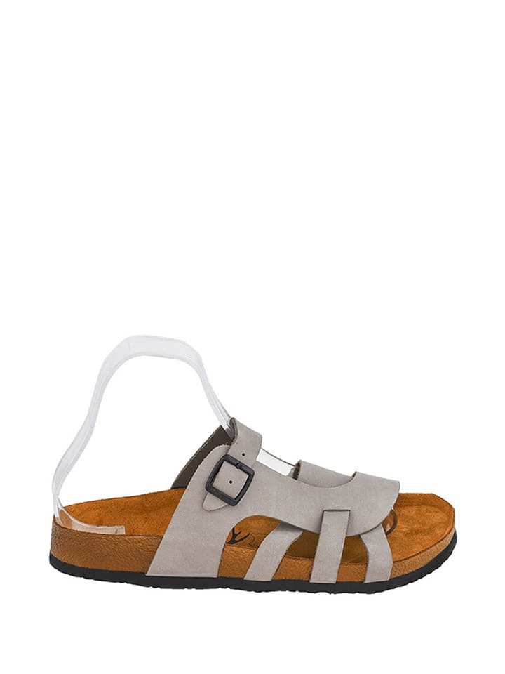 Moosefield Skórzane klapki w kolorze szarym rozmiar: 40