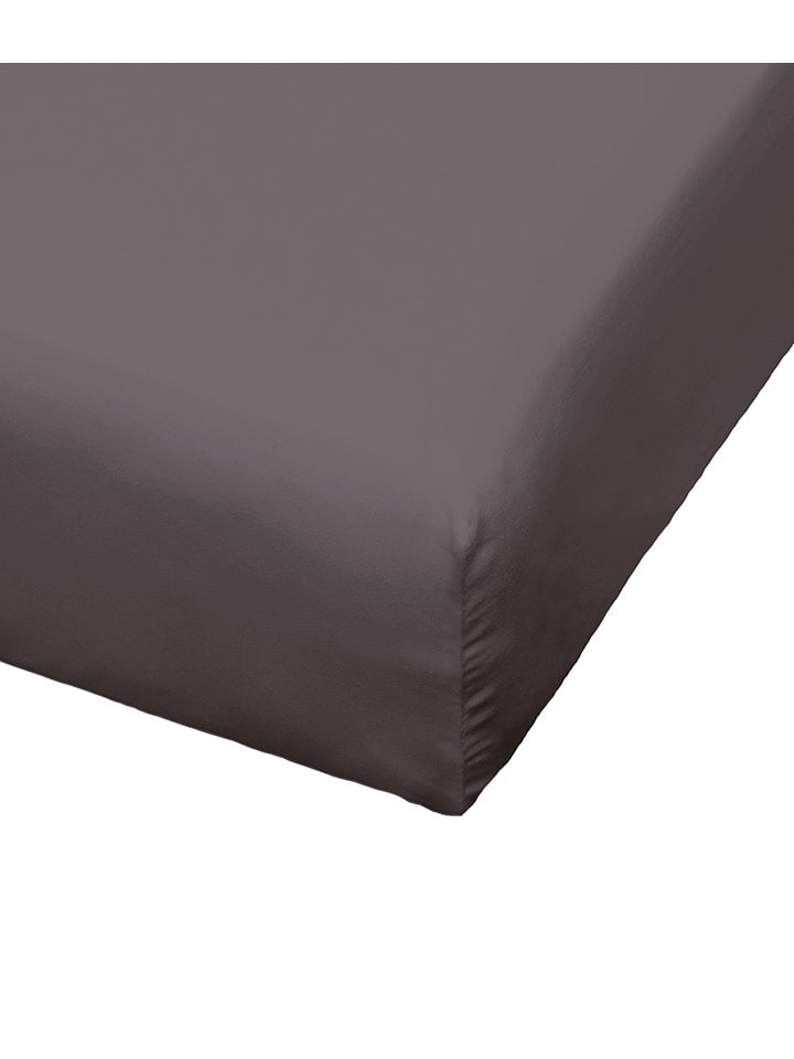 Bierbaum Prześcieradło dżersejowe w kolorze antracytowym na gumce rozmiar: 150x200 cm