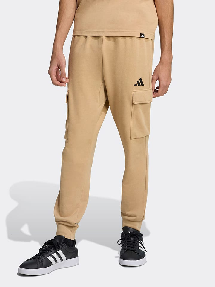 adidas Bojówki w kolorze beżowym rozmiar: L