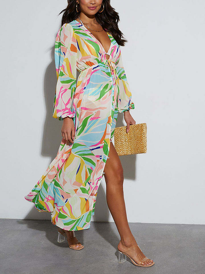 LA Angels Sukienka w kolorze zielono-różowo-białym rozmiar: M