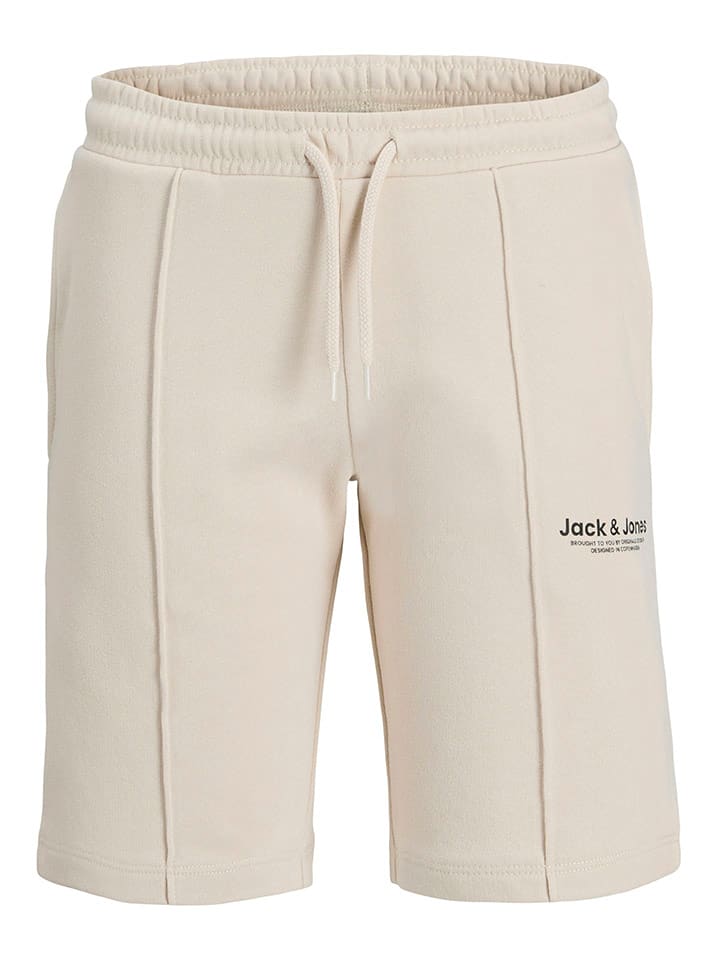 JACK & JONES Junior Szorty dresowe "Vesterbro" w kolorze beżowym rozmiar: 140