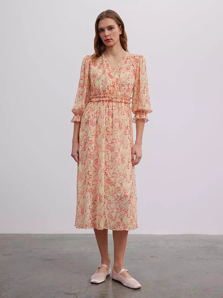 BGN Sukienka w kolorze kremowo-jasnoróżowym rozmiar: 40