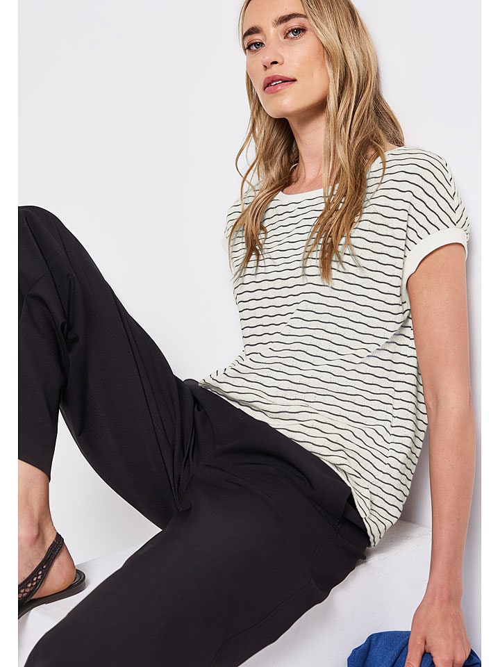 Street One Koszulka w kolorze biało-czarnym rozmiar: 38