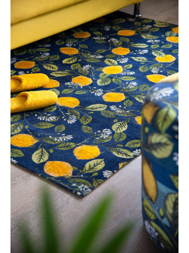 EXCELSA Dywan "Boboli" w kolorze granatowo-żółtym - 165 x 110 cm rozmiar: onesize