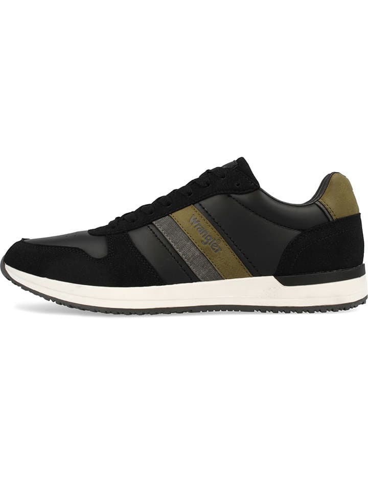 Wrangler Sneakersy "Wyatt" w kolorze czarno-oliwkowym rozmiar: 41