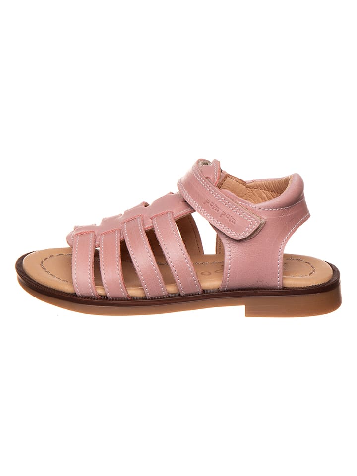 POM POM Skórzane sandały w kolorze jasnoróżowym rozmiar: 26