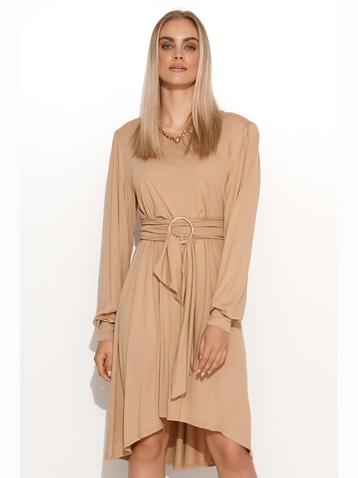 Makadamia Sukienka w kolorze beżowym rozmiar: 36/38