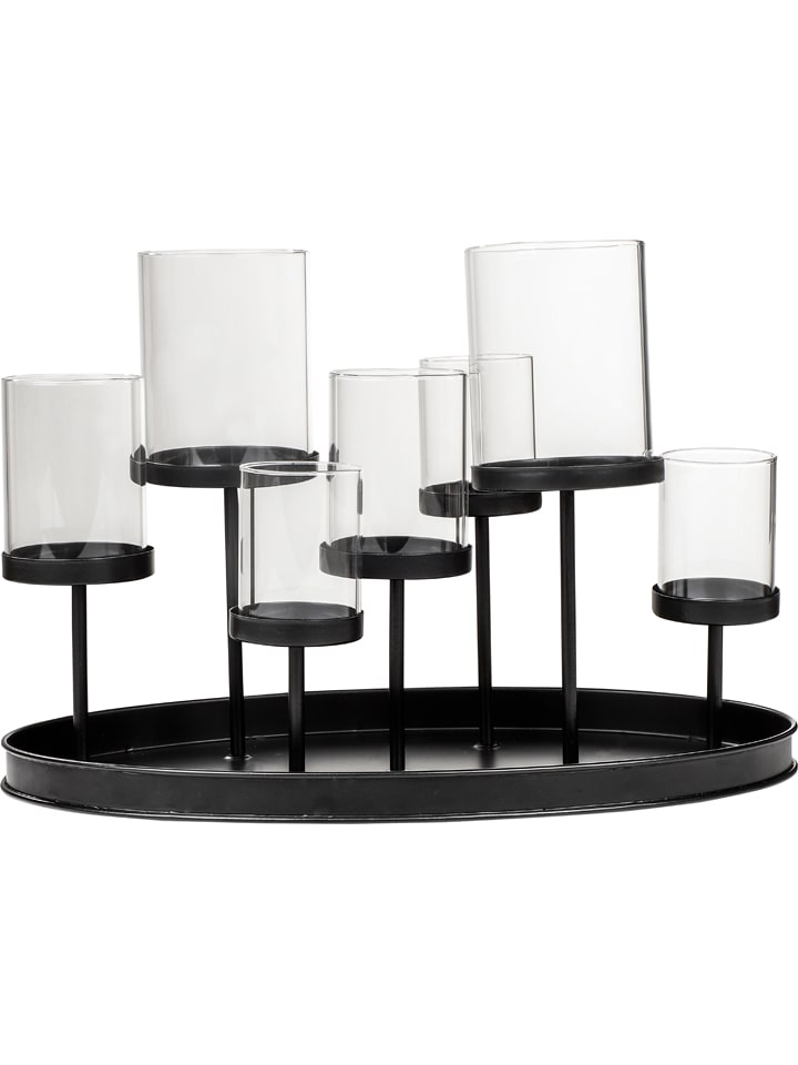 Profiline Świecznik w kolorze czarnym - 34,5 x 23 x 20 cm rozmiar: onesize