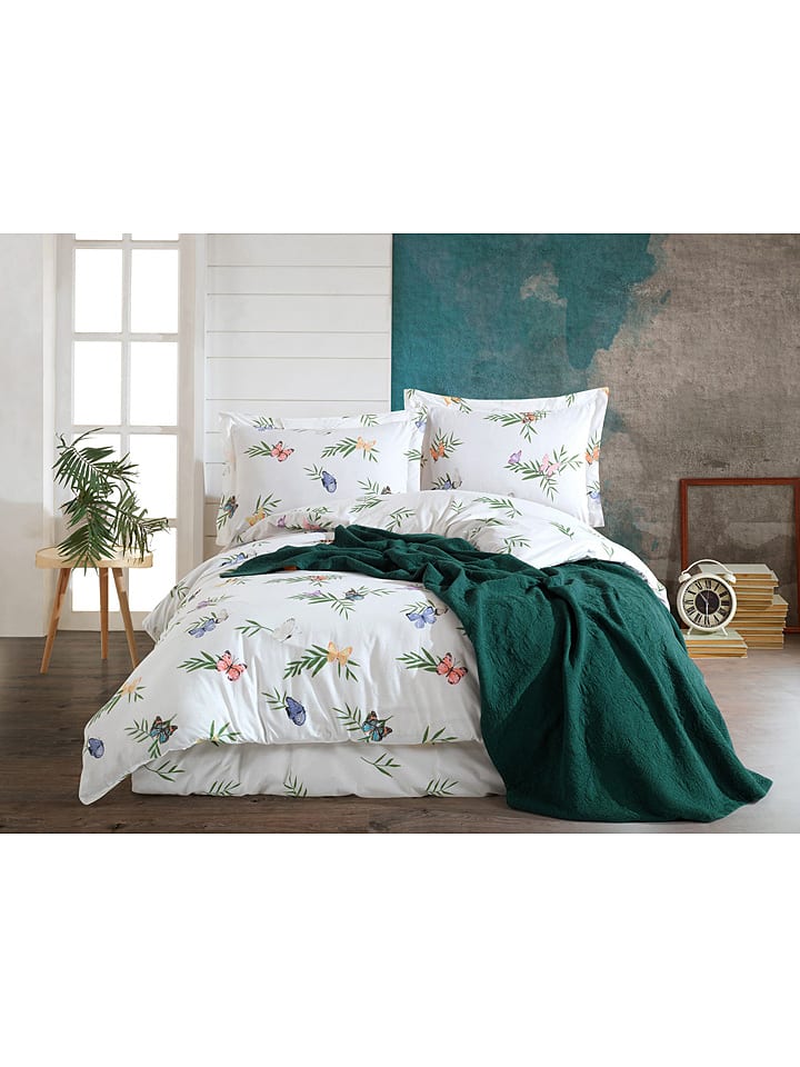 Elizabed Komplet pościeli renforcé "Crips" w kolorze białym ze wzorem rozmiar: 155x220 cm