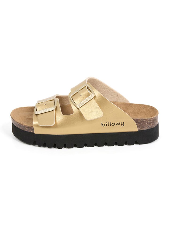 billowy Klapki w kolorze złotym rozmiar: 42