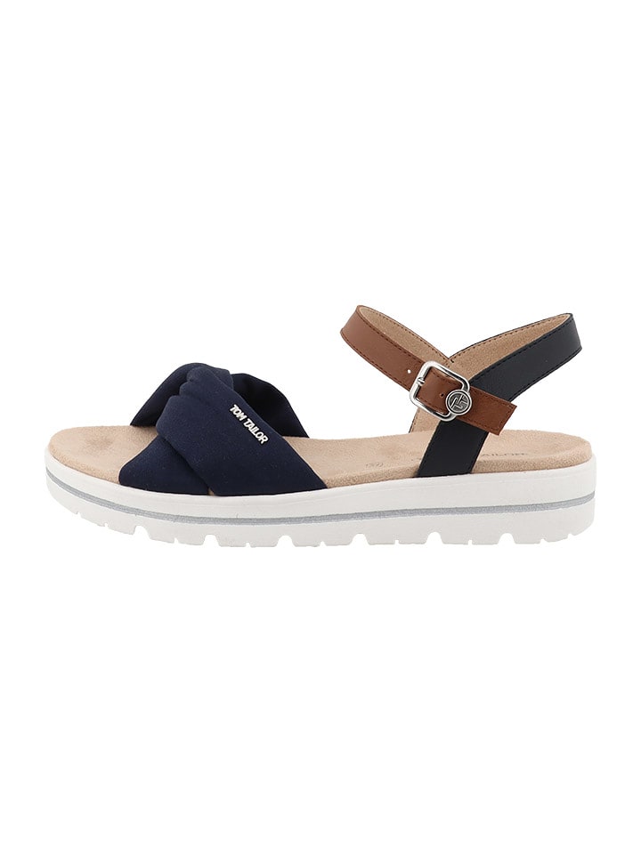 Tom Tailor Sandały w kolorze granatowym rozmiar: 38