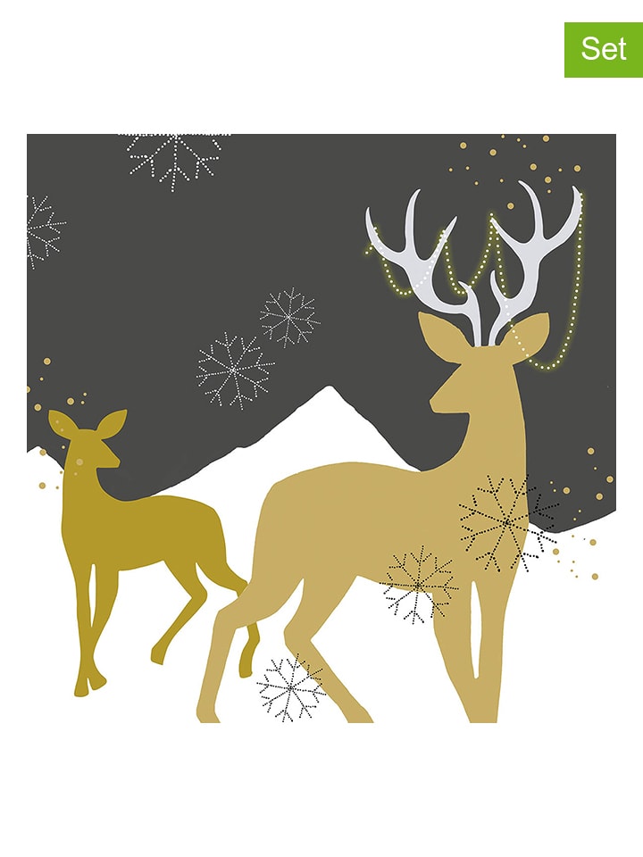 ppd Serwetki (40 szt.) "Golden Deer" w kolorze złoto-szarym rozmiar: onesize