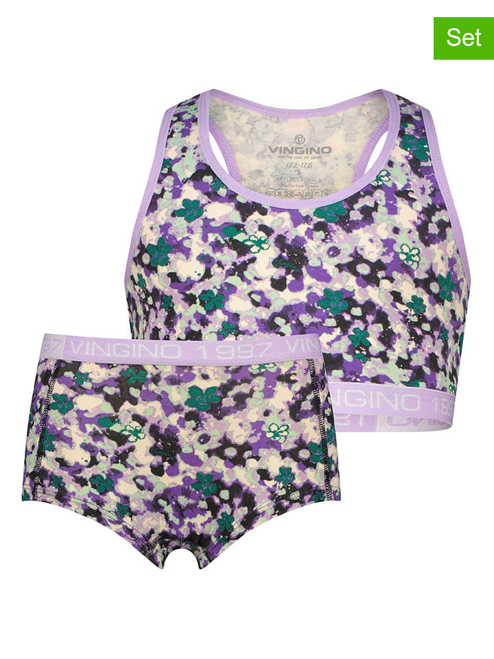 Vingino 2-częściowy zestaw bielizny w kolorze fioletowym rozmiar: 98/104