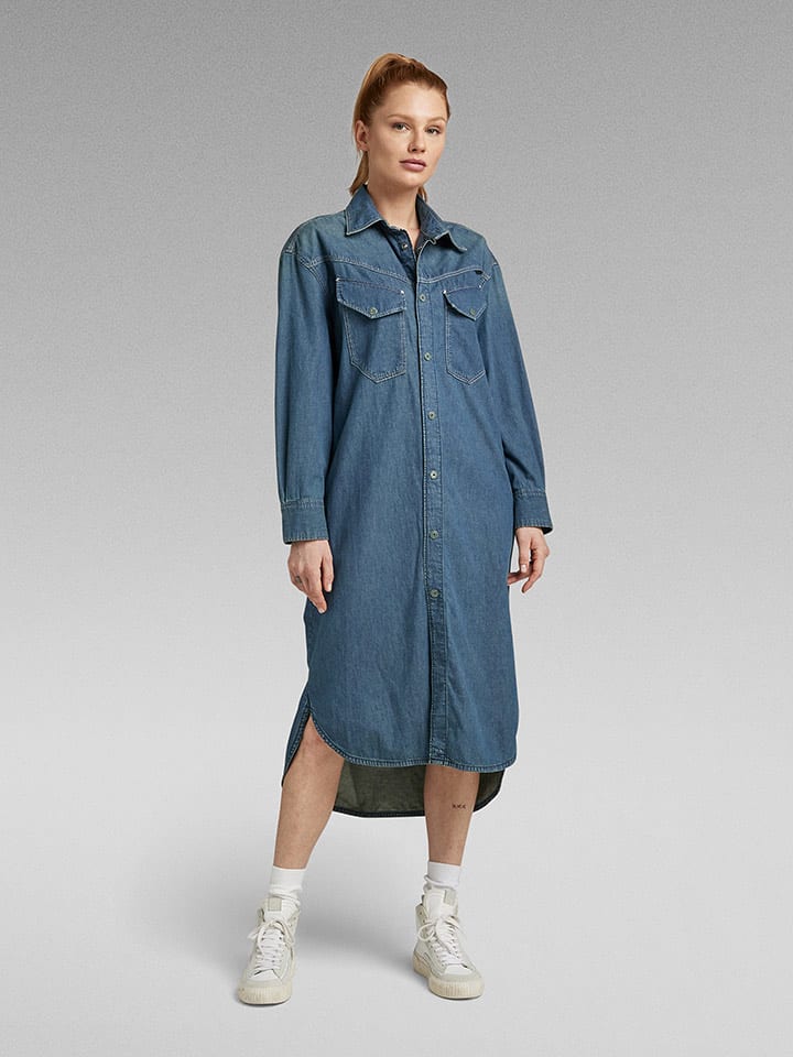 G-Star Sukienka dżinsowa w kolorze niebieskim rozmiar: L