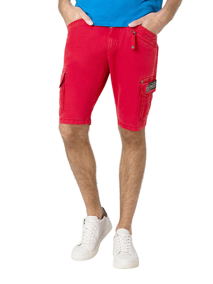 Timezone Szorty dżinsowe w kolorze czerwonym rozmiar: W29