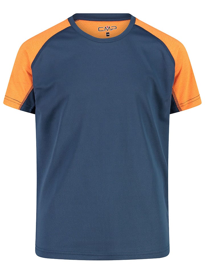 CMP Koszulka funkcyjna w kolorze granatowo-pomarańczowym rozmiar: 98