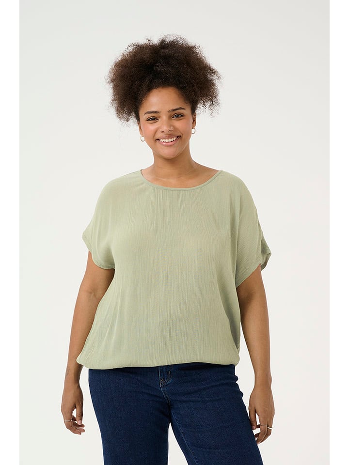 KAFFE curve Bluzka w kolorze oliwkowym rozmiar: 46