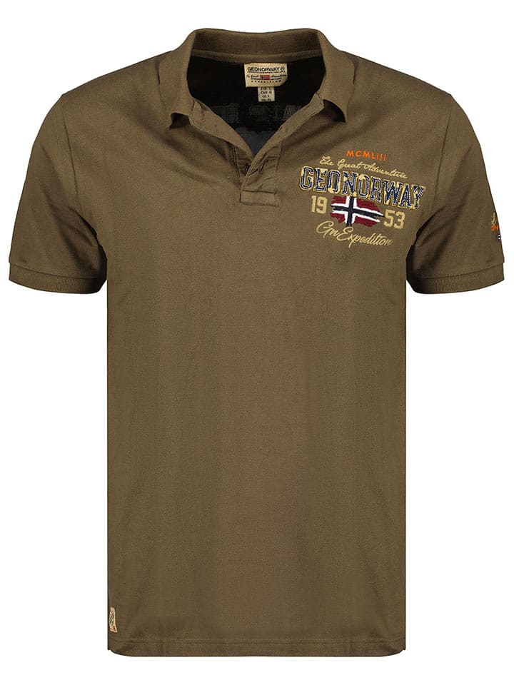 Geographical Norway Koszulka polo "Kapricio" w kolorze khaki rozmiar: 152