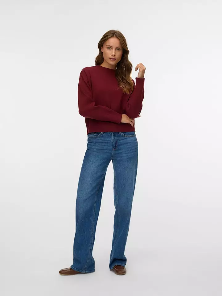 Vero Moda Sweter w kolorze bordowym rozmiar: L