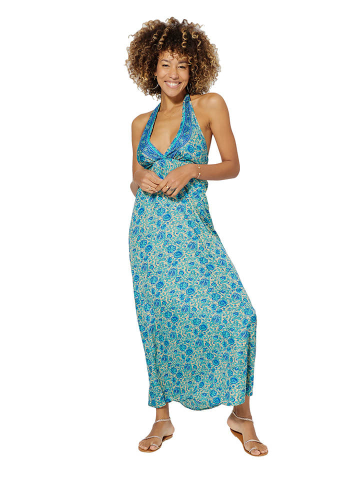 Aller Simplement Sukienka w kolorze niebiesko-beżowym rozmiar: 38/40