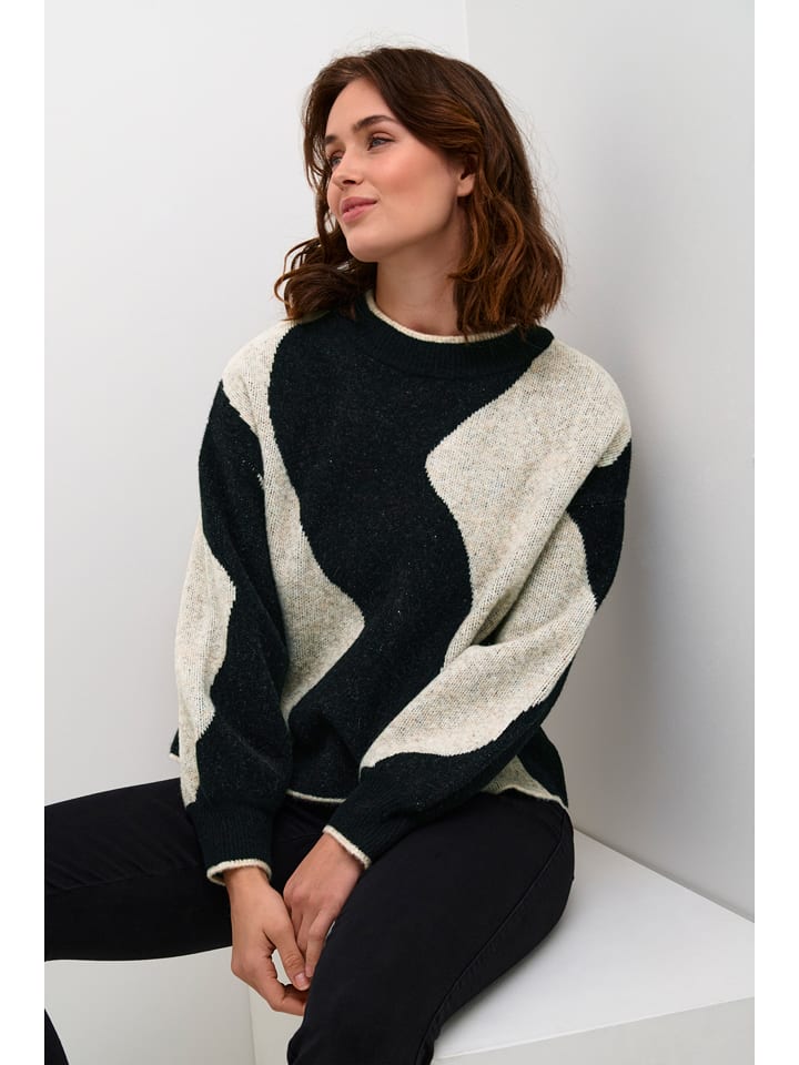 Kaffe Sweter w kolorze czarno-jasnoszarym rozmiar: XL
