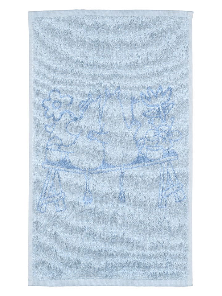 Moomin Ręcznik "Love" w kolorze błękitnym dla gości - 50 x 30 cm rozmiar: onesize