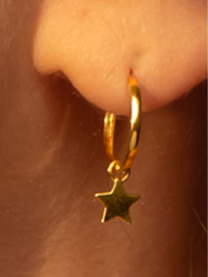 OR ÉCLAT Złote kolczyki-kreole rozmiar: onesize