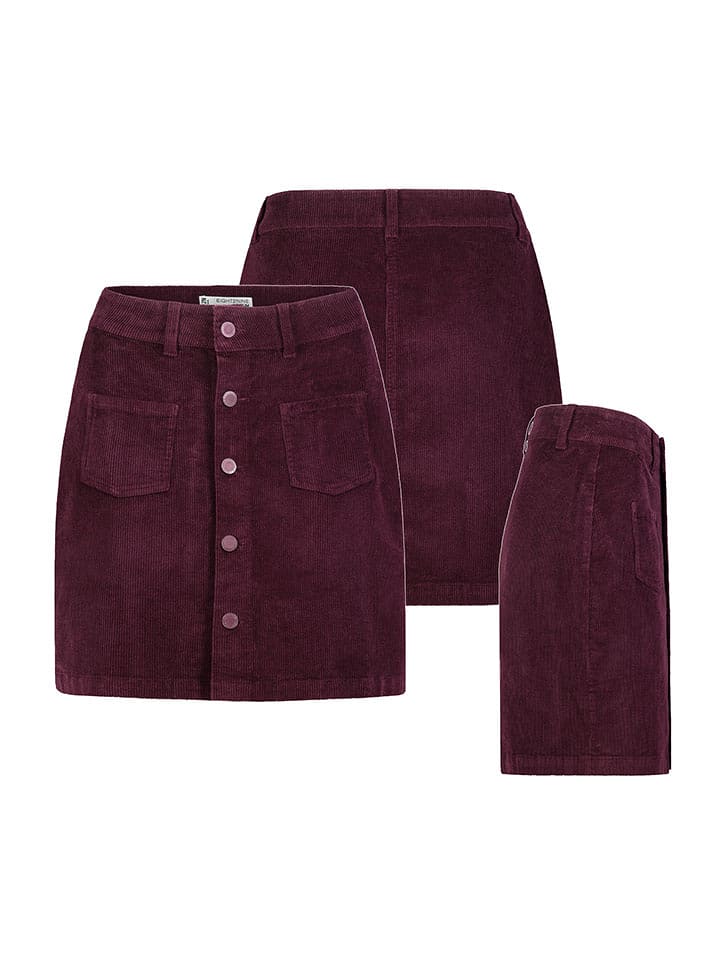 Eight2Nine Spódnica sztruksowa w kolorze bordowym rozmiar: XL