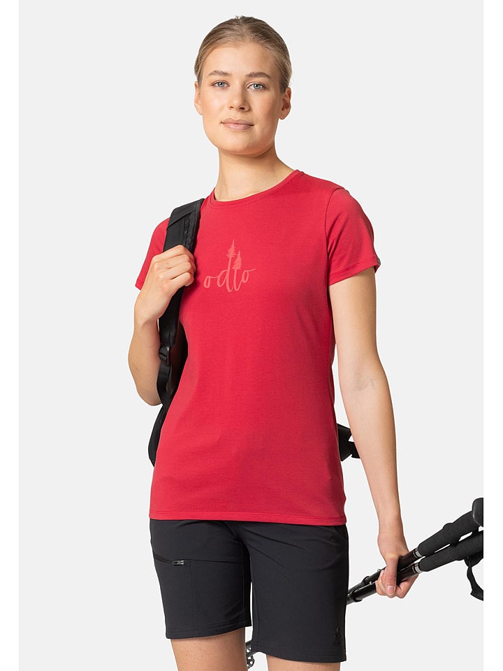 Odlo Koszulka "Kumano Trees" w kolorze czerwonym rozmiar: M