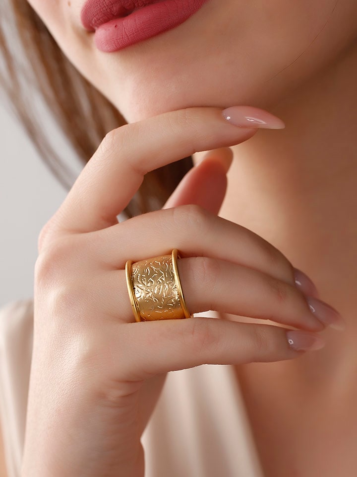 Nakkash Pozłacany pierścionek rozmiar: onesize