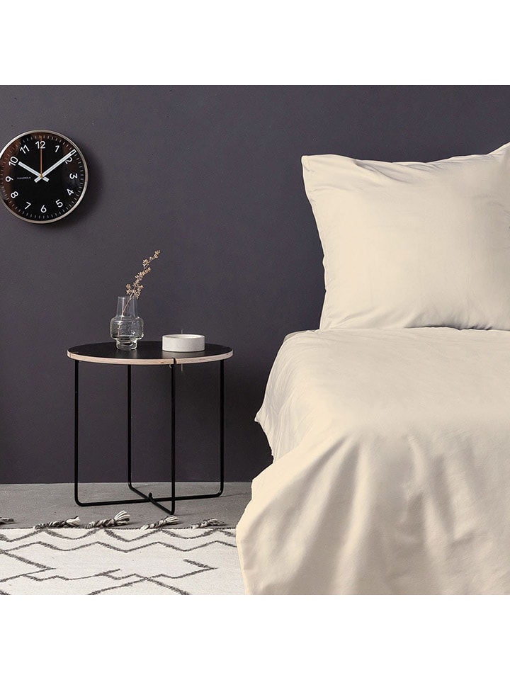 Colourful Cotton Komplet pościeli satynowej w kolorze kremowym rozmiar: 135x200 cm