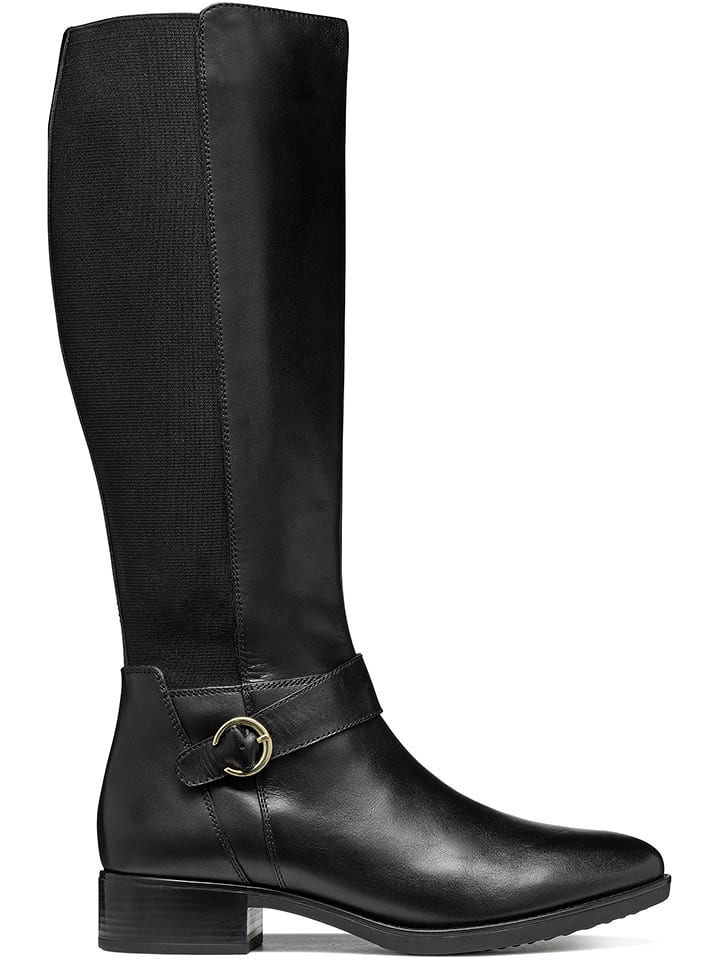 Geox Skórzane kozaki "Felicity" w kolorze czarnym rozmiar: 40