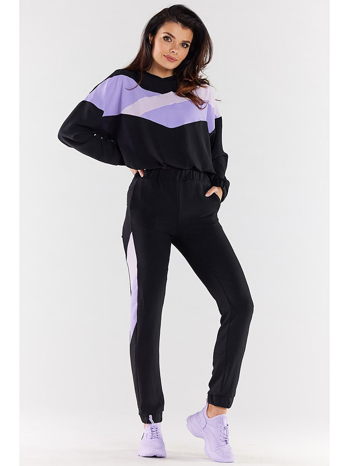 Awama Spodnie dresowe w kolorze czarnym rozmiar: S