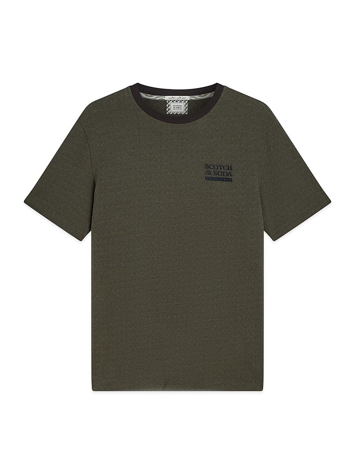 Scotch & Soda Koszulka w kolorze khaki rozmiar: M