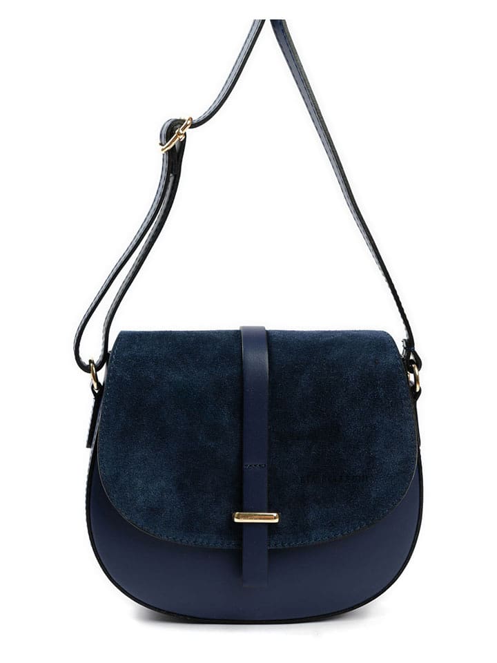 Lia Biassoni Skórzana torebka w kolorze granatowym - 23 x 20 x 6 cm rozmiar: onesize