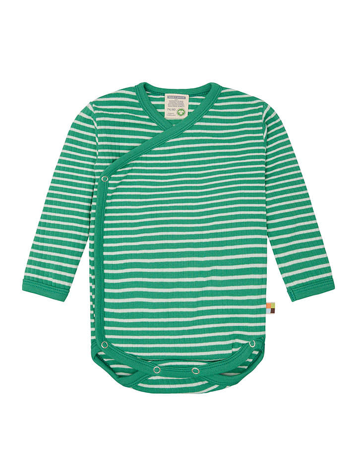 loud + proud Body w kolorze zielono-białym rozmiar: 74/80