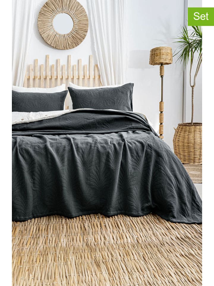 Elizabed 3-częściowy zestaw "Silvia" w kolorze antracytowym rozmiar: 240x260 cm
