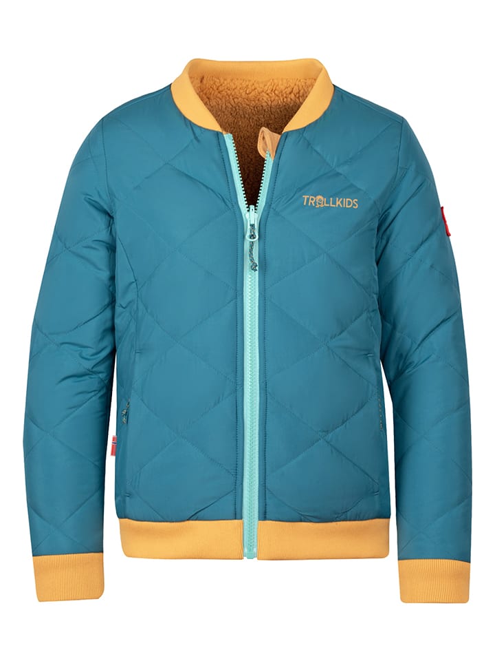 Trollkids Kurtka przejściowa "Hamar" w kolorze żółto-niebieskim rozmiar: 128