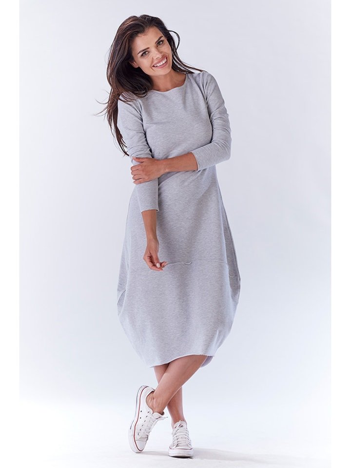 Awama Sukienka w kolorze szarym rozmiar: S/M