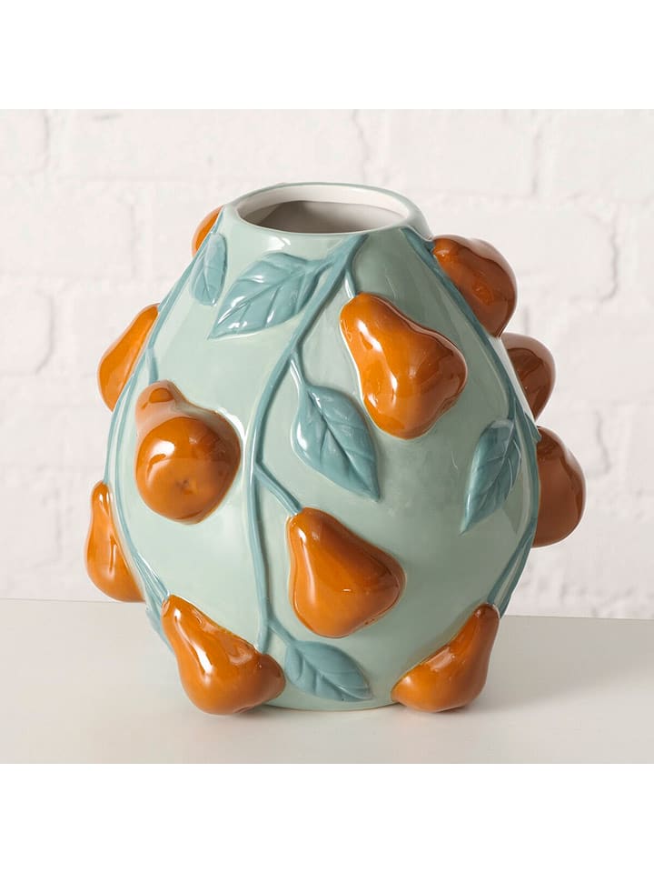 Boltze Wazon "Pear" w kolorze pomarańczowo-miętowym - wys. 19 x Ø 20 cm rozmiar: onesize
