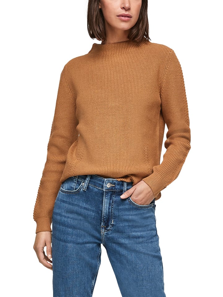 S.OLIVER RED LABEL Sweter w kolorze jasnobrązowym rozmiar: 40