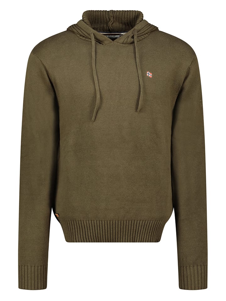Geographical Norway Sweter "Flicker" w kolorze khaki rozmiar: XL