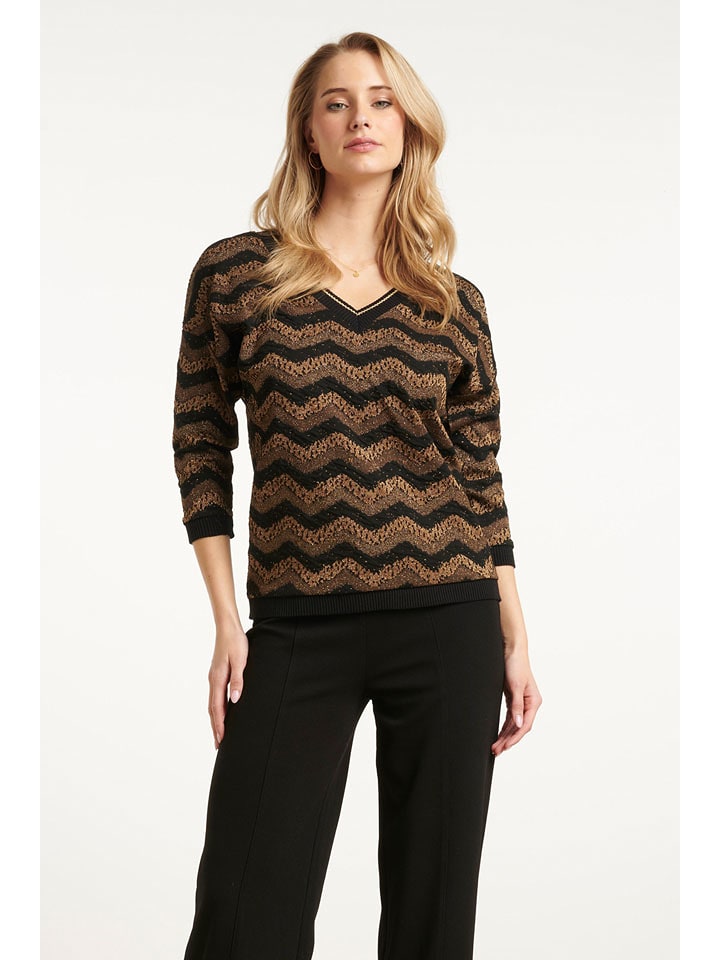 Smashed Lemon Sweter w kolorze czarno-jasnobrązowym rozmiar: S