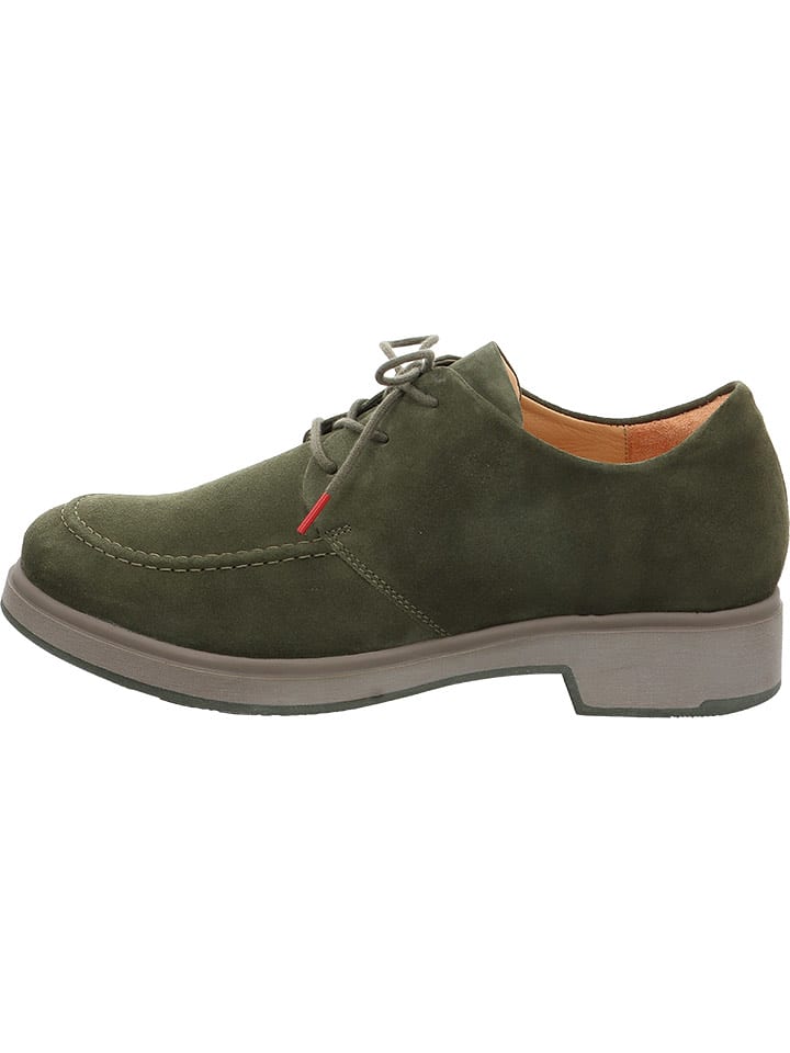 Think! Skórzane trzewiki w kolorze khaki rozmiar: 42