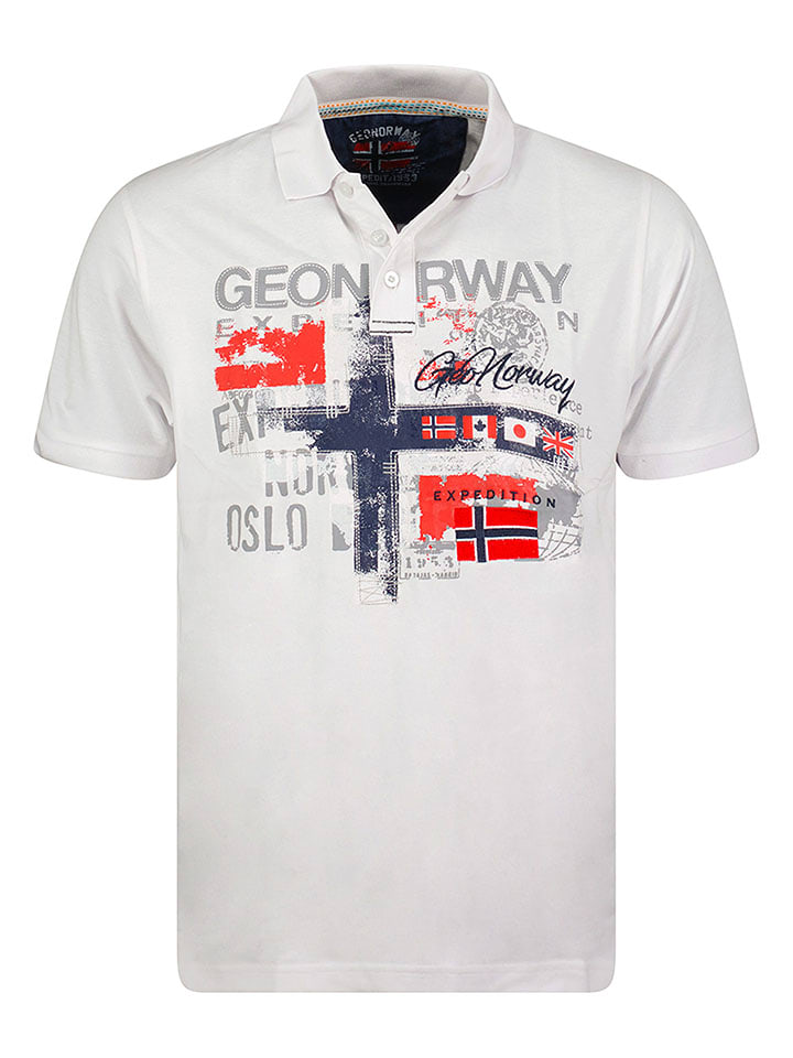 Geographical Norway Koszulka polo "Ketchup" w kolorze białym rozmiar: 140