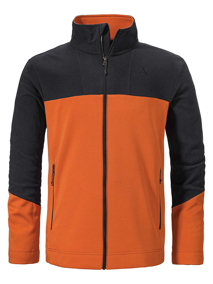 Schöffel Kurtka polarowa "Karif" w kolorze czarno-pomarańczowym rozmiar: 48