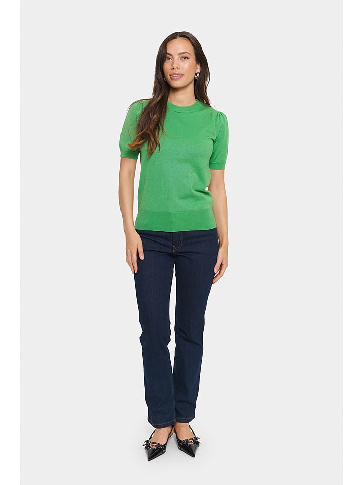 SAINT TROPEZ Sweter w kolorze zielonym rozmiar: M