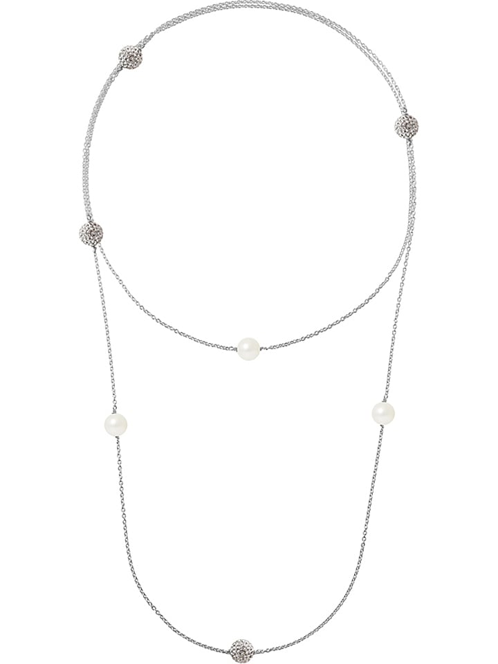 Mitzuko Srebrny naszyjnik "Prestige" z perłami rozmiar: 120 cm