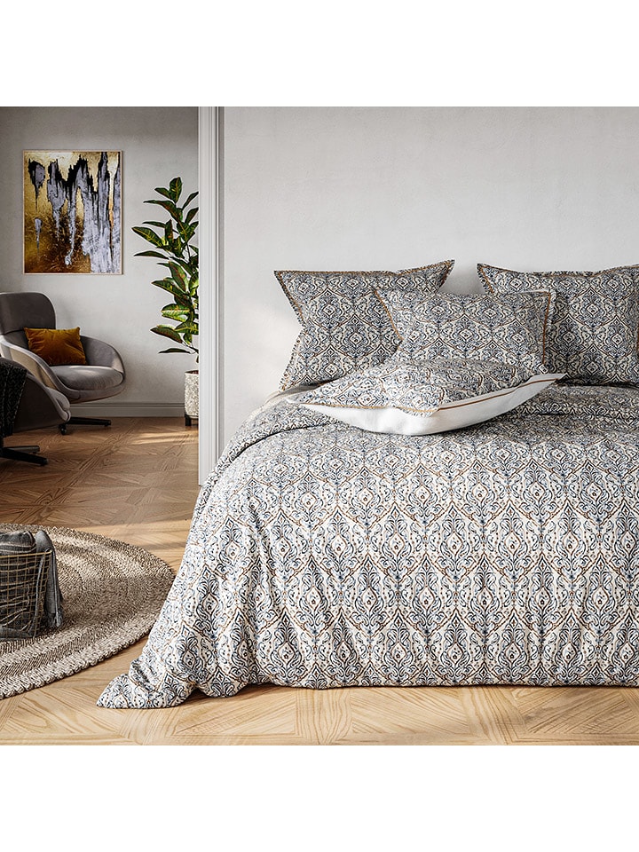 Passion dElly Komplet pościeli "Marga" w kolorze jasnobrązowo-granatowym rozmiar: 220x240 cm