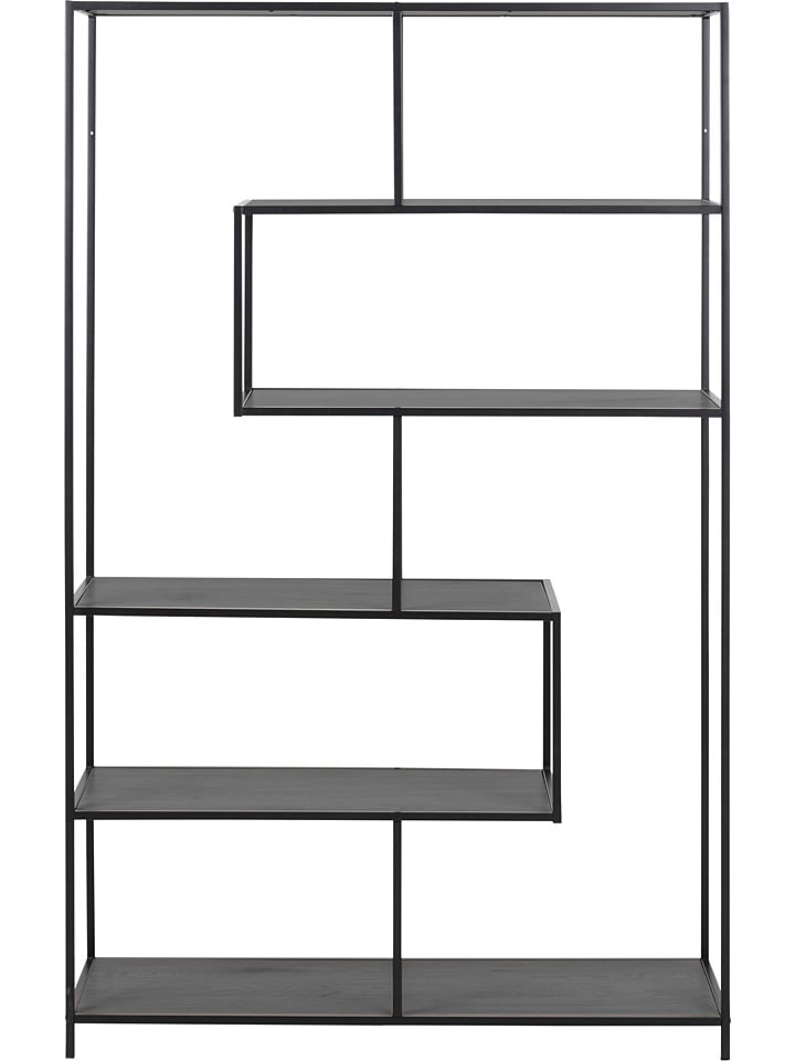 Actona Regał "Seaford" w kolorze szaro-czarnym na książki - 114 x 185 x 35 cm rozmiar: onesize